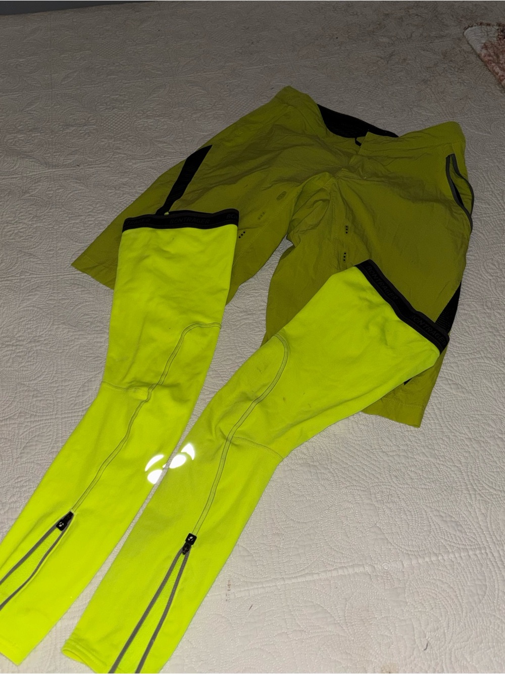 Bontrager  Sz S cycle  High-Visibility Yellow leg warmers  with Shorts